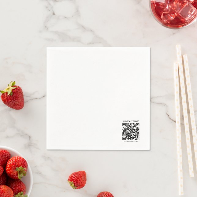 Guardanapo De Papel Crie seu próprio código QR | Preto e Branco (Insitu)