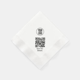Guardanapo De Papel Crie seu próprio logotipo de restaurante Código QR