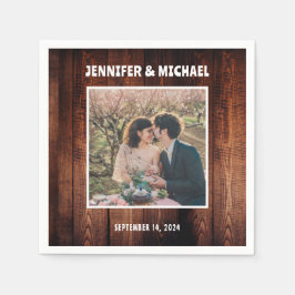 Guardanapo De Papel Crie seu próprio noivo e noiva de foto para casame