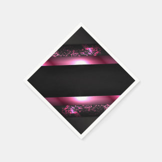 Guardanapo De Papel Crie seu próprio rosa quente preto personalizado