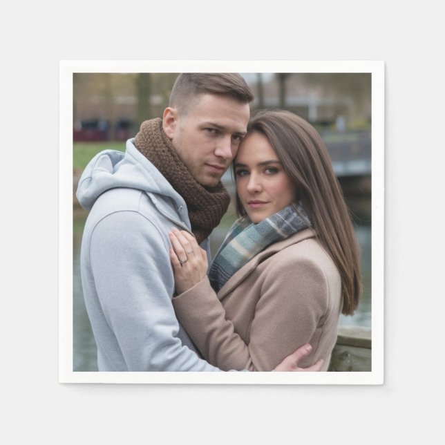 Guardanapo De Papel Crie sua imagem perfeita de Casal de arte personal (Frente)