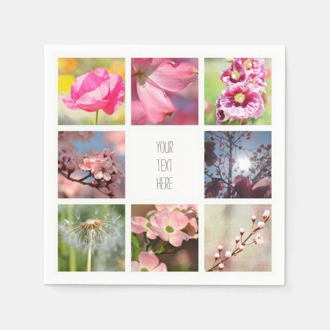 Guardanapo De Papel Crie sua própria colagem de fotos (Frente)