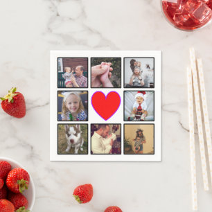 Guardanapo De Papel Crie sua própria colagem personalizada de fotos