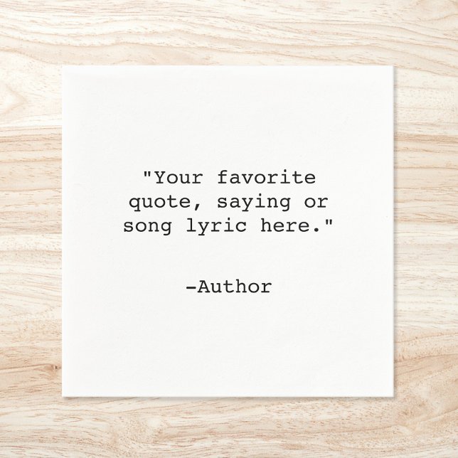 Guardanapo De Papel Crie sua própria cotação personalizada (Criador carregado)