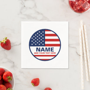 Guardanapo De Papel Crie Sua Própria Eleição De Bandeira Americana