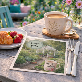 Guardanapo De Papel Crie sua própria foto de Café antes da jardinagem