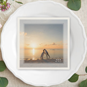 Guardanapo De Papel Crie Sua Própria Foto Personalizada De Casamento