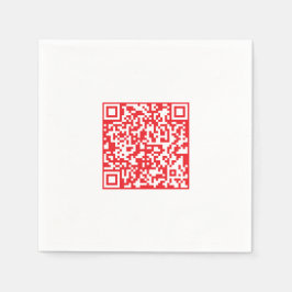 Guardanapo De Papel Crie um código QR vermelho digitalizável (editável