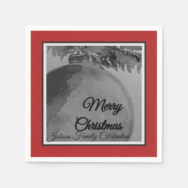 Guardanapo De Papel Crimson Ornament Christmas – Holiday  (Frente)