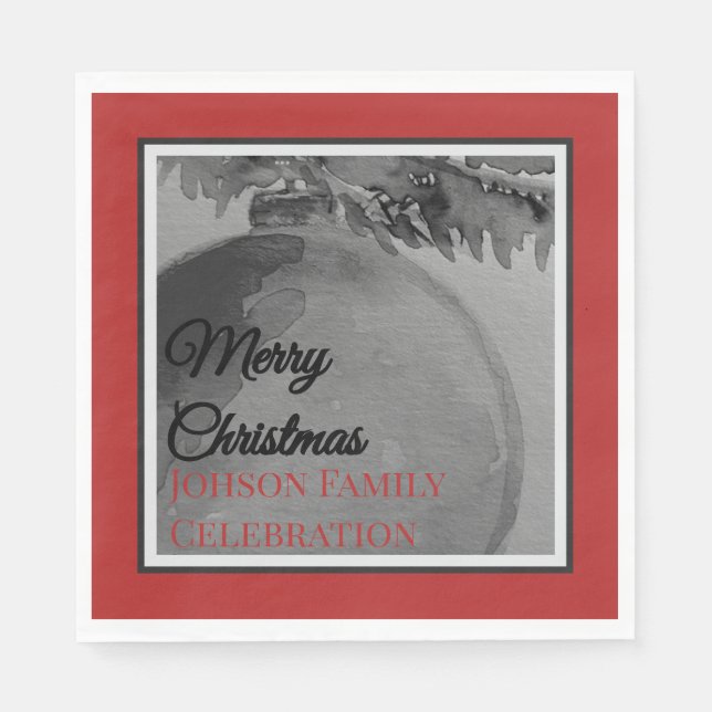 Guardanapo De Papel Crimson Ornament Christmas – Holiday  (Frente)