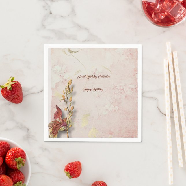 Guardanapo De Papel Crimson sussurra papel aniversário de 40 anos Napk (Insitu)