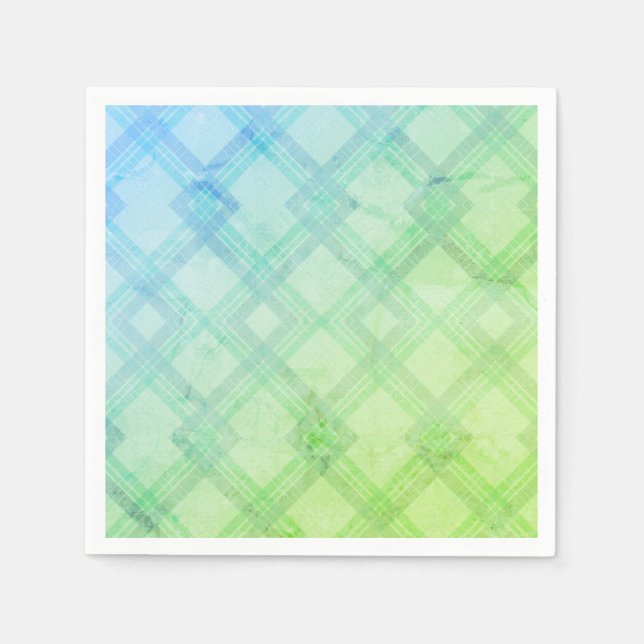 Guardanapo De Papel Crisscross Happy Green & Blue, amarelas Checks (Frente)