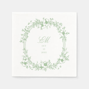 Guardanapo De Papel Crista de Monograma de Logotipo de Casamento com C