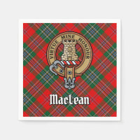 Crista do Clã MacLean sobre Tartan
