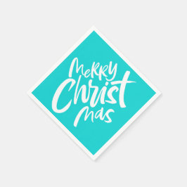 Guardanapo De Papel Cristão de Natal Que Lança Azul Religioso