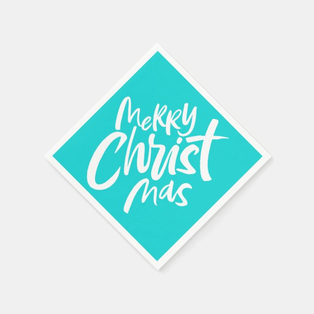 Guardanapo De Papel Cristão de Natal Que Lança Azul Religioso (Canto)