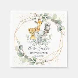 Guardanapo De Papel Cristo Greenerescente Selvagem Chá de fraldas Aniv