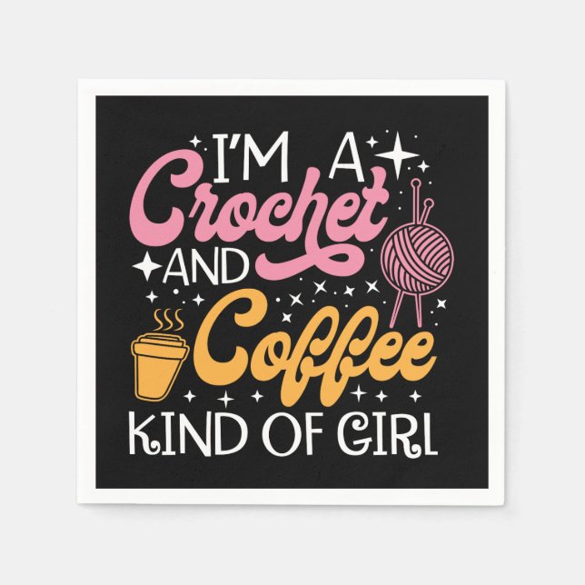 Guardanapo De Papel Crochet E Café (Frente)