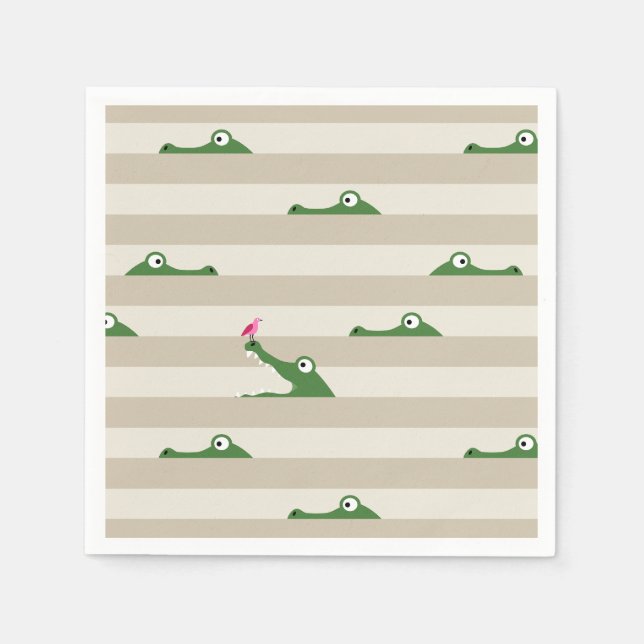 Guardanapo De Papel Crocodilo (Frente)