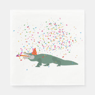 Guardanapo De Papel Crocodilo de Alligador - Animais com Festa