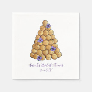 Guardanapo De Papel Croquembouche Choux Bun Cream Puff Bolo Casado