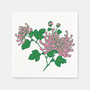 Guardanapo De Papel Crossântemos chineses - rosa macio