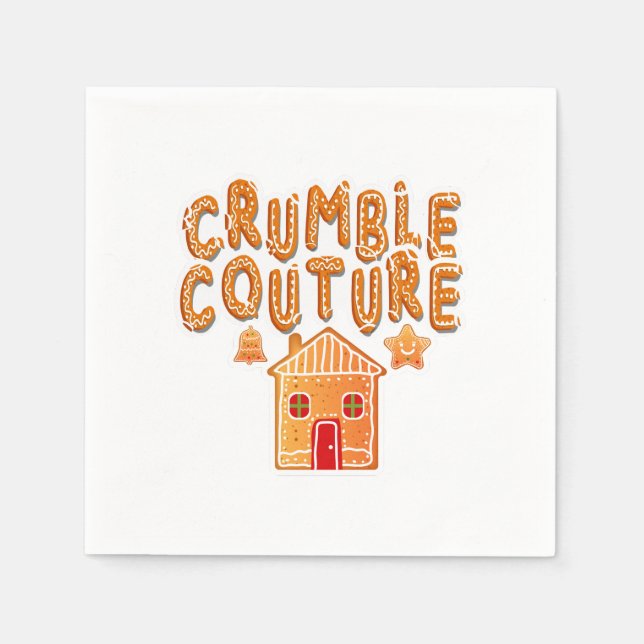 Guardanapo De Papel Crumble Couture Gingercake Holiday Napkins (Frente)