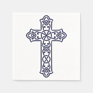 Guardanapo De Papel Cruz Alta Céltica Azul