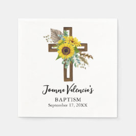 Guardanapo De Papel Cruzamento de Madeira Escura-Escura Boca-Girassol 