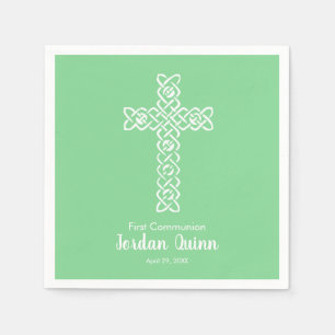 Guardanapo De Papel Cruzamento   Mint Green Community Baptism Christen