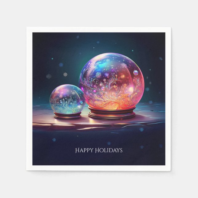 Guardanapo De Papel Crystal Snowballs Holiday Napkin (Frente)