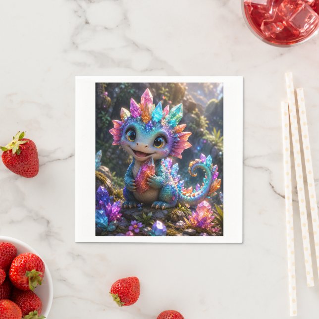 Guardanapo De Papel Crystal Sprout – Arte Fantástica de Dragão de Cris (Insitu)