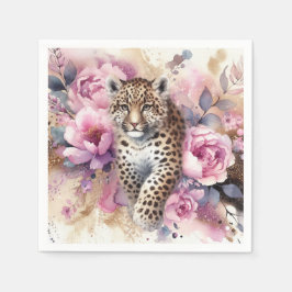 Guardanapo De Papel Cub e Rosas-leopardo