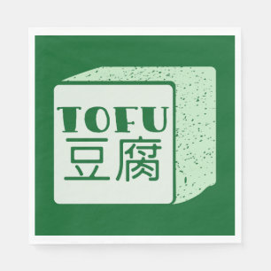 Guardanapo De Papel Cubo do tofu escrevendo japonês