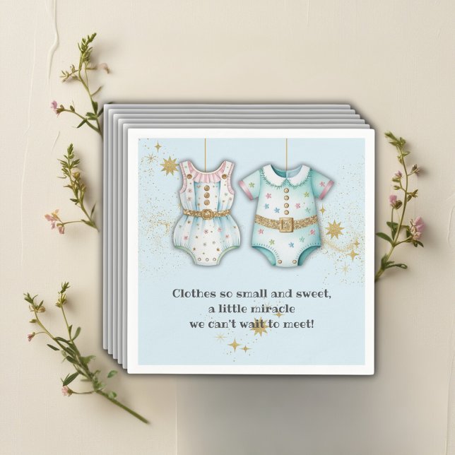 Guardanapo De Papel Cueca De Bebê Whimsical Roupa Sexo Chá de fraldas  (Criador carregado)