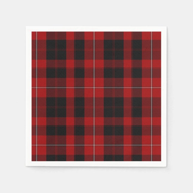Guardanapo De Papel Cunningham Clan Tartan Xadrez Papéis Napkins (Frente)