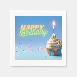 Guardanapo De Papel Cupcake de aniversário