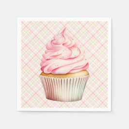 Guardanapo De Papel Cupcake de Aquarela Rosa