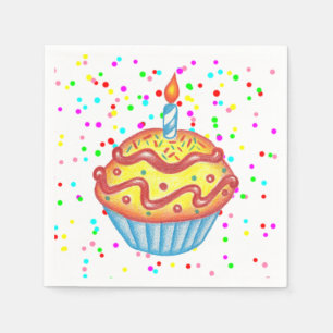 Guardanapo De Papel Cupcake de Celebração Napkins