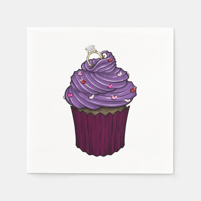 Guardanapo De Papel Cupcake de proposta doce (Frente)