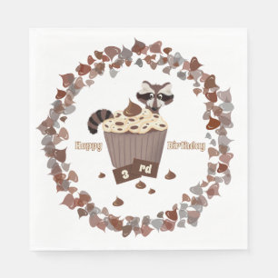 Guardanapo De Papel Cupcake Monocromático da Raiva-Raiva Aniversário