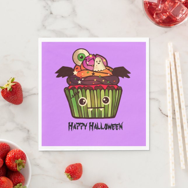 Guardanapo De Papel Cupcake Spooky Halloween (Insitu)