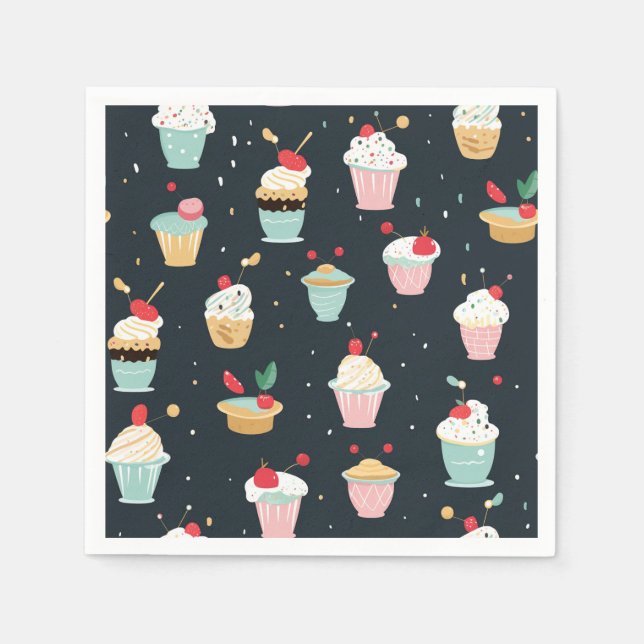 Guardanapo De Papel Cupcake Whimssso Delight Party Napkins (Frente)