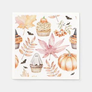 Guardanapo De Papel Cupcakes Cute Pastel Spooky Padrão Halloween