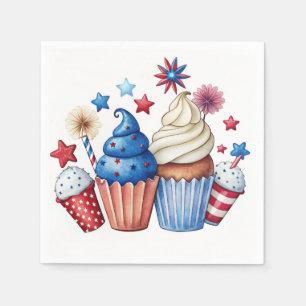 Guardanapo De Papel Cupcakes patrióticos