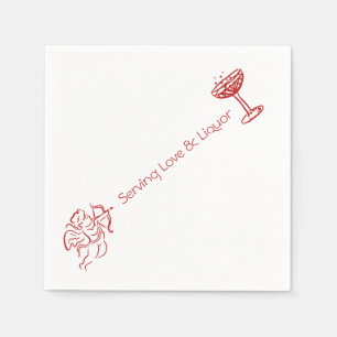 Guardanapo De Papel Cupid Cocktail Napkins