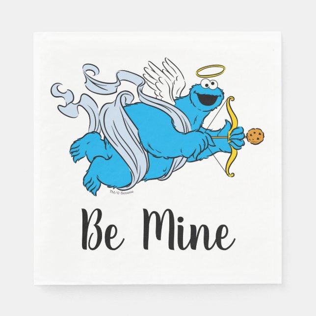 Guardanapo De Papel Cupid do Namorados Monstro do Cookie (Frente)