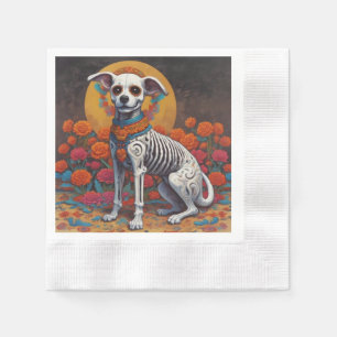 Guardanapo De Papel Cups de papel perro do Dia de Los Muertos