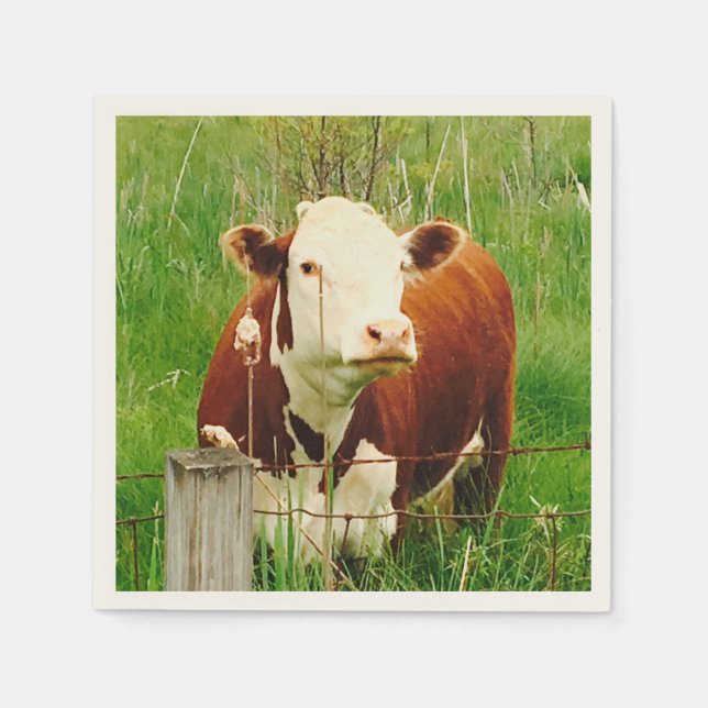 Guardanapo De Papel Curiosa Vaca 4Ricky (Frente)