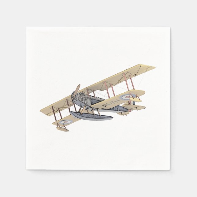 Guardanapo De Papel Curtim Float Plane Paper Party Napkins (Frente)